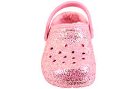 CROCS CLASSIC LINED GLITTER CLOG PINK MED FOER