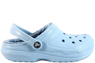 salg af CROCS CLASSIC LINED CLOG LYSEBLÅ MED FOER