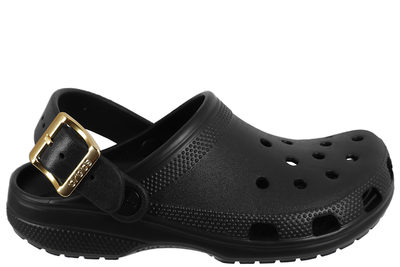 salg af CROCS CLASSIC METALLIC BUCKLE CLOG BLACK