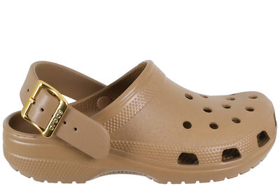 salg af CROCS CLASSIC METALLIC BUCKLE CLOG CHOCOLATE
