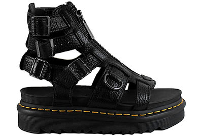 salg af DR. MARTENS OLSON SANDAL I SORT NAPPA