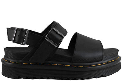 salg af DR.MARTENS VOSS SANDAL MED SORT OVERTRUKKET LÆDER