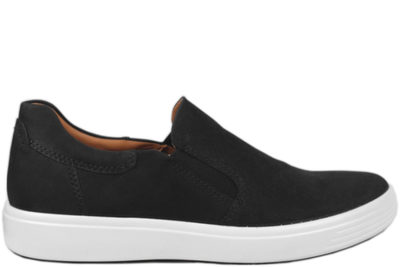 salg af ECCO SOFT 7 SORT OLIERET NUBUCK HYTTESKO