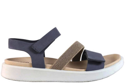 salg af ECCO FLOWT BLÅ SANDAL