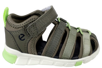 salg af ECCO MINI STRIDE FISHERMAN SANDAL I MØRKEGRØNT TEKSTIL
