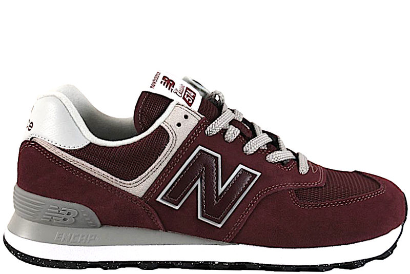 NEW BALANCE MEDIUM MOYEN SNEAKERS I BORDEAUX RUSKIND - Salg af Sneakers til mænd