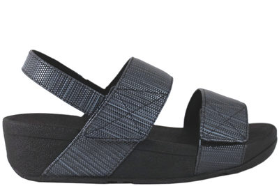 salg af FITFLOP™ MINA TEXTURED GLITZ I BLÅ OG SORT