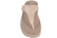 FITFLOP™ LULU CRYSTAL EMBELLISHED TOE-POST SANDALS BEIGE