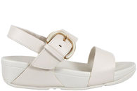 salg af FITFLOP LULU RESIN-BUCKLE LEATHER BACK-STRAP SANDALS WHITE