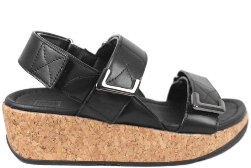 Køb FITFLOP™ REMI ADJUSTABLE BACK-STRAP SANDALS SORT Her - Salg af Sandaler  til kvinder
