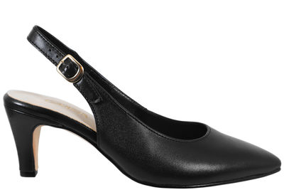 salg af GABOR SLINGBACK PUMPS I SORT GLAT SKIND