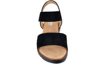 GABOR LEOPARD SANDAL I SORT RUSKIND