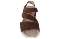 GABOR ROLLING SOFT TRAVE SANDAL I MØRKEBRUNT RUSKIND