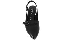 GABOR LUX NAPPA SLINGBACK PUMPS I SORT GLAT SKIND