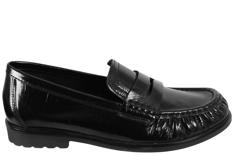 salg af GABOR ROYAL LOAFERS I SORT GLAT SKIND MED LAK LOOK