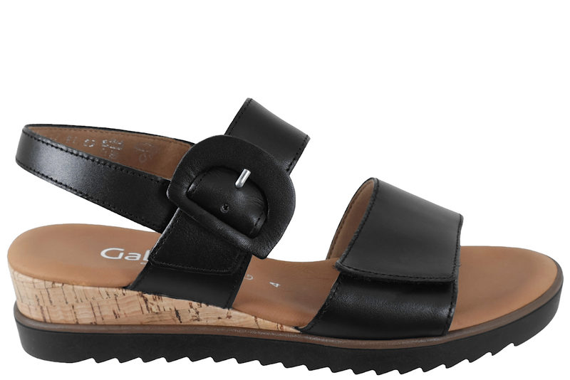 salg af GABOR SANDAL I SORT GLAT SKIND