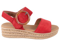 salg af GABOR SANDAL PÅ KILEHÆL I RØDT RUSKIND