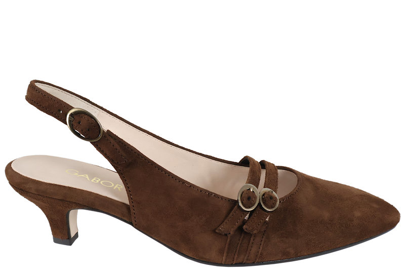 salg af GABOR SLINGBACK PUMPS I KAKAOFARVET RUSKIND