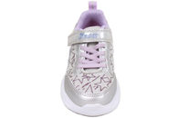 GEOX J ASSISTER GIRL SØLV SNEAKERS MED LYS