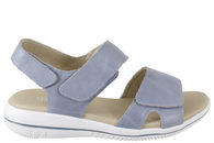 salg af GREEN COMFORT LEAF SANDAL I LYSEBLÅT GLAT SKIND