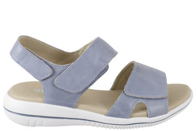 salg af GREEN COMFORT LEAF SANDAL I LYSEBLÅT GLAT SKIND