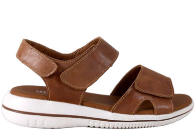 salg af GREEN COMFORT LEAF BRUN SANDAL I SKIND