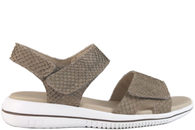 salg af GREEN COMFORT LEAF TAUPE SANDAL I PRÆGET SKIND