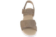 GREEN COMFORT LEAF TAUPE SANDAL I PRÆGET SKIND