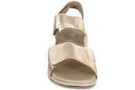 GREEN COMFORT LEAF SANDAL I GULD SKIND.