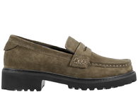 salg af GREEN COMFORT BERLIN LOAFERS I OLIVENGRØNT RUSKIND