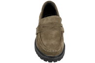 GREEN COMFORT BERLIN LOAFERS I OLIVENGRØNT RUSKIND