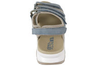 GREEN COMFORT SANDAL I LYSEBLÅT OLIERET SKIND
