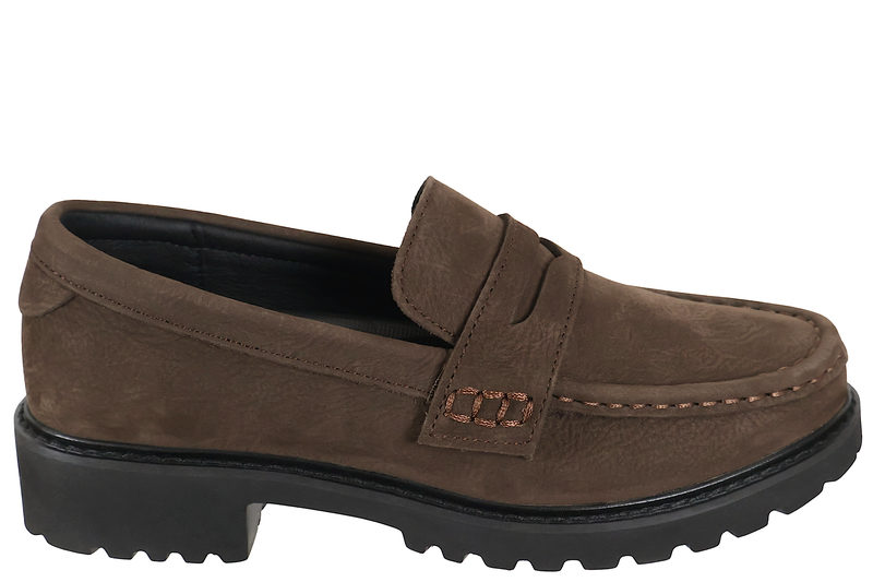 salg af GREEN COMFORT BERLIN LOAFERS I BRUNT OLIERET NUBUCK