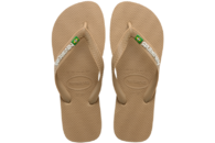 salg af HAVAIANAS BRASIL LOGO KLIPKLAPPER I LYSEBRUNT GUMMI