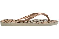 HAVAIANAS SLIM ANIMALS FC BEIGE KLIPKLAPPER MED LEOPARD LOOK