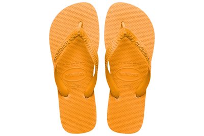 salg af HAVAIANAS TOP POP YELLOW KLIPKLAPPER I ORANGE GUMMI