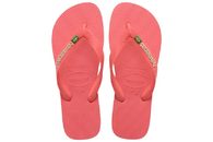 salg af HAVAIANAS BRASIL LOGO FC TROPICAL CORAL KLIPKLAPPER I KORALFARVET GUMMI