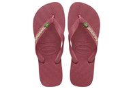 salg af HAVAIANAS BRASIL LOGO FC AMARANTH KLIPKLAPPER I VINRØDT GUMMI