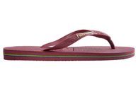 HAVAIANAS BRASIL LOGO FC AMARANTH KLIPKLAPPER I VINRØDT GUMMI