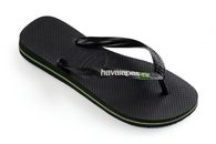 HAVAIANAS BRASIL LOGO KLIPKLAPPER I SORT GUMMI