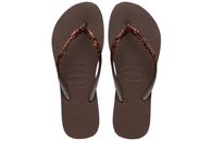 salg af HAVAIANAS SLIM GLITTER DARK BROWN KLIPKLAPPER