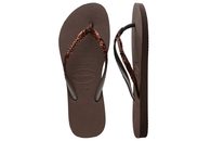 HAVAIANAS SLIM GLITTER DARK BROWN KLIPKLAPPER
