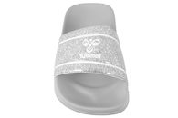 HUMMEL POOL SLIDE GLITTER JR SILVER