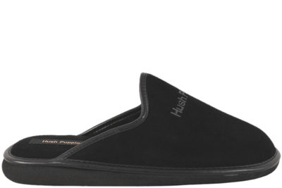 salg af HUSH PUPPIES SORT HJEMMESKO I RUSKIND