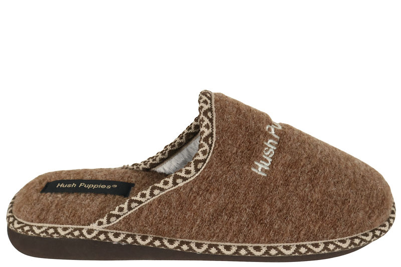 salg af HUSH PUPPIES HJEMMESKO I BRUNT FILT