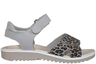 salg af IMAC SANDAL I BEIGE NUBUCK MED LEOPARDPRINT