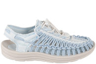 salg af KEEN UNEEK CANVAS W BLUE TRAVESANDAL I BLÅ FLETTET ELASTIK