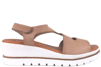 salg af LBDK BEIGE LET SANDAL I SKIND PÅ KILEHÆL