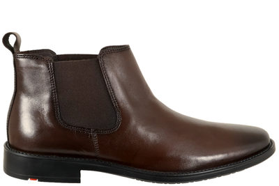 salg af LLOYD - JERRY ANKELSTØVLE I MØRKEBRUNT GLAT SKIND
