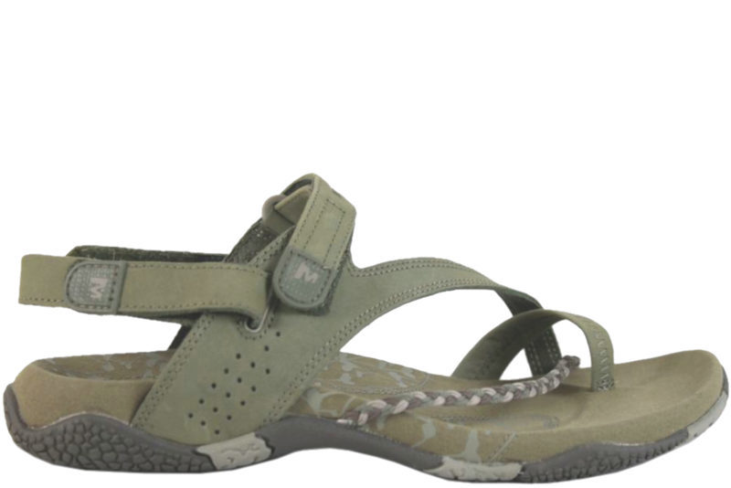 Køb MERRELL SIENA LICHEN GRØN SANDAL I NUBUCK Her - Salg af Sandaler til kvinder